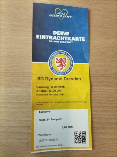Sammler ticket eintracht - sammler, 26/27