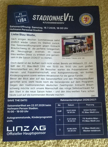 Programm blau weiß linz - weiß,