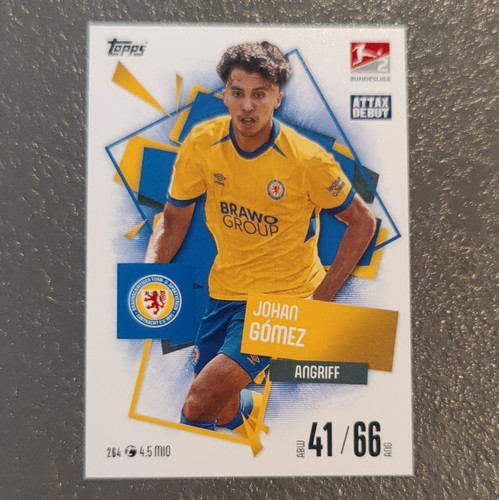 Topps match attax johan gómez - match,